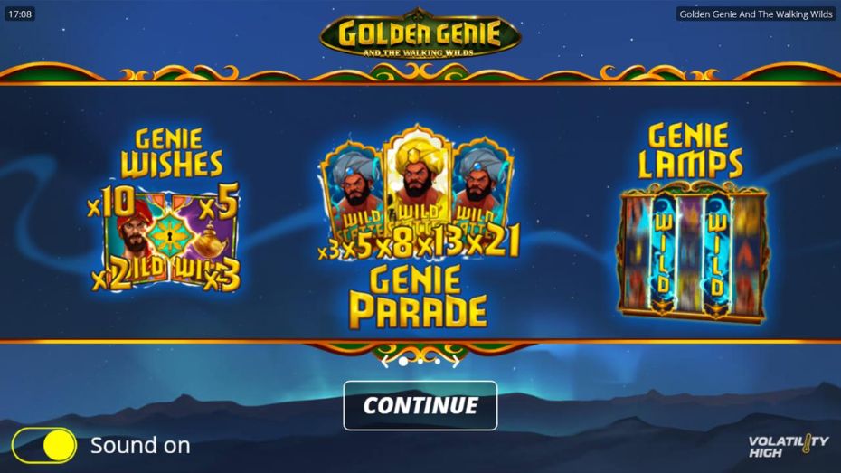 Golden Genie Paytable Chart